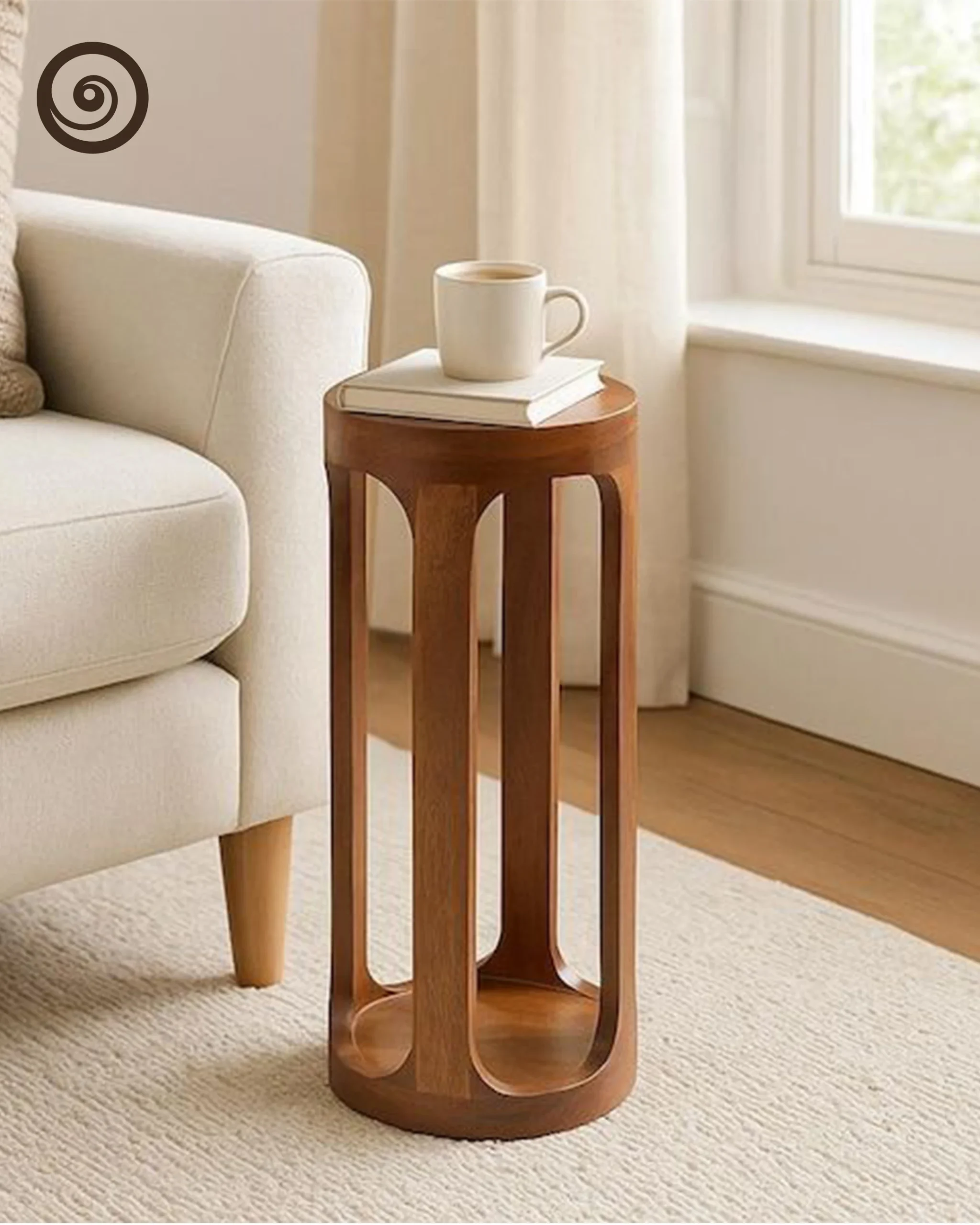 Oakly Aura Round Side Table