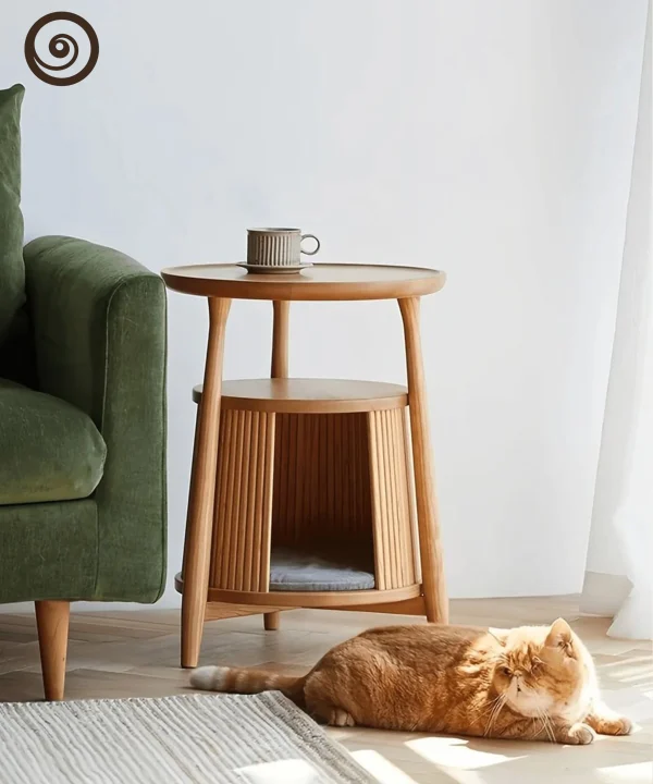Oakly Haven Cat Bed, Book Stroge And Side Table