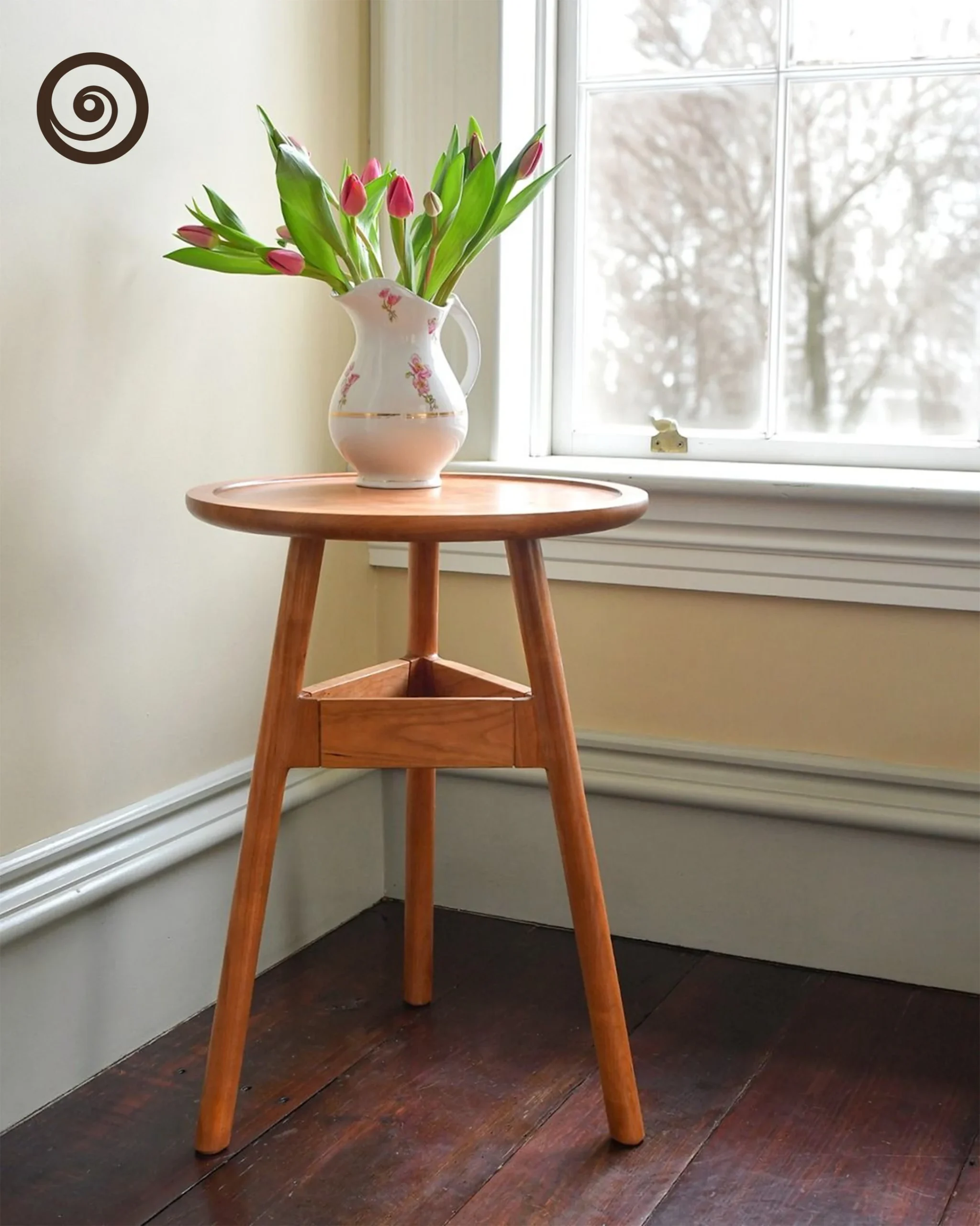 Mid-Century Tripod Occasional Table