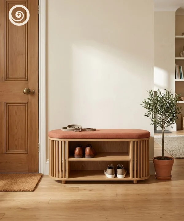 The Aura Slatted Storage Bench