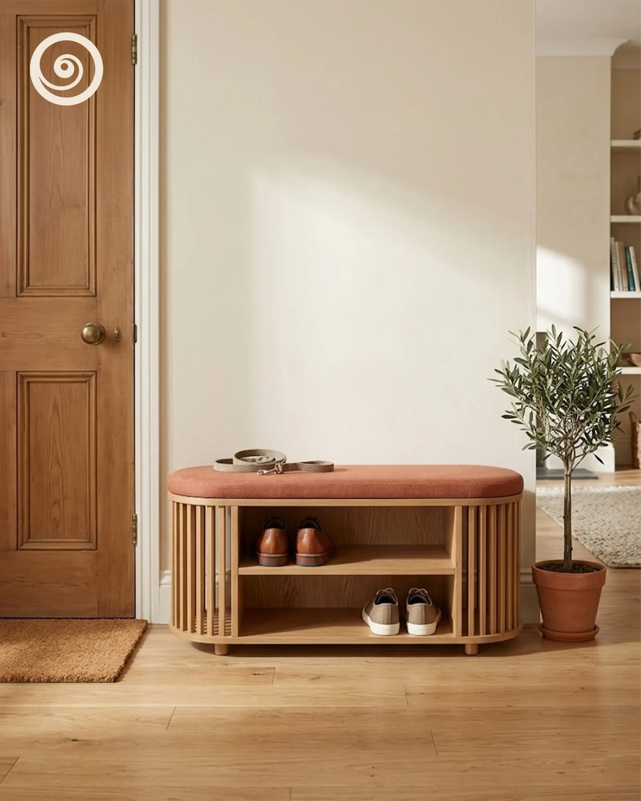The Aura Slatted Storage Bench