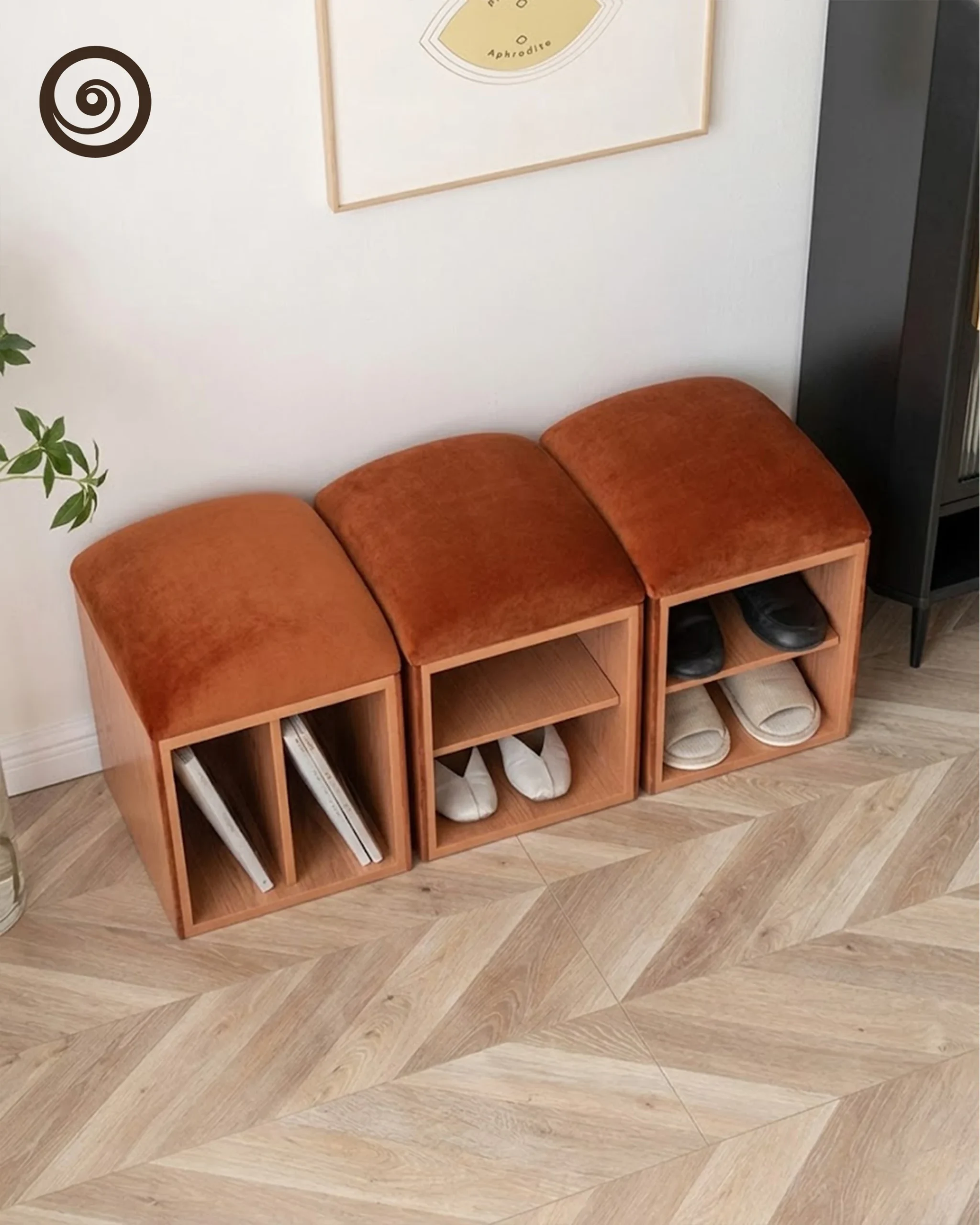 Compact Entryway Shoe Stool - Image 3