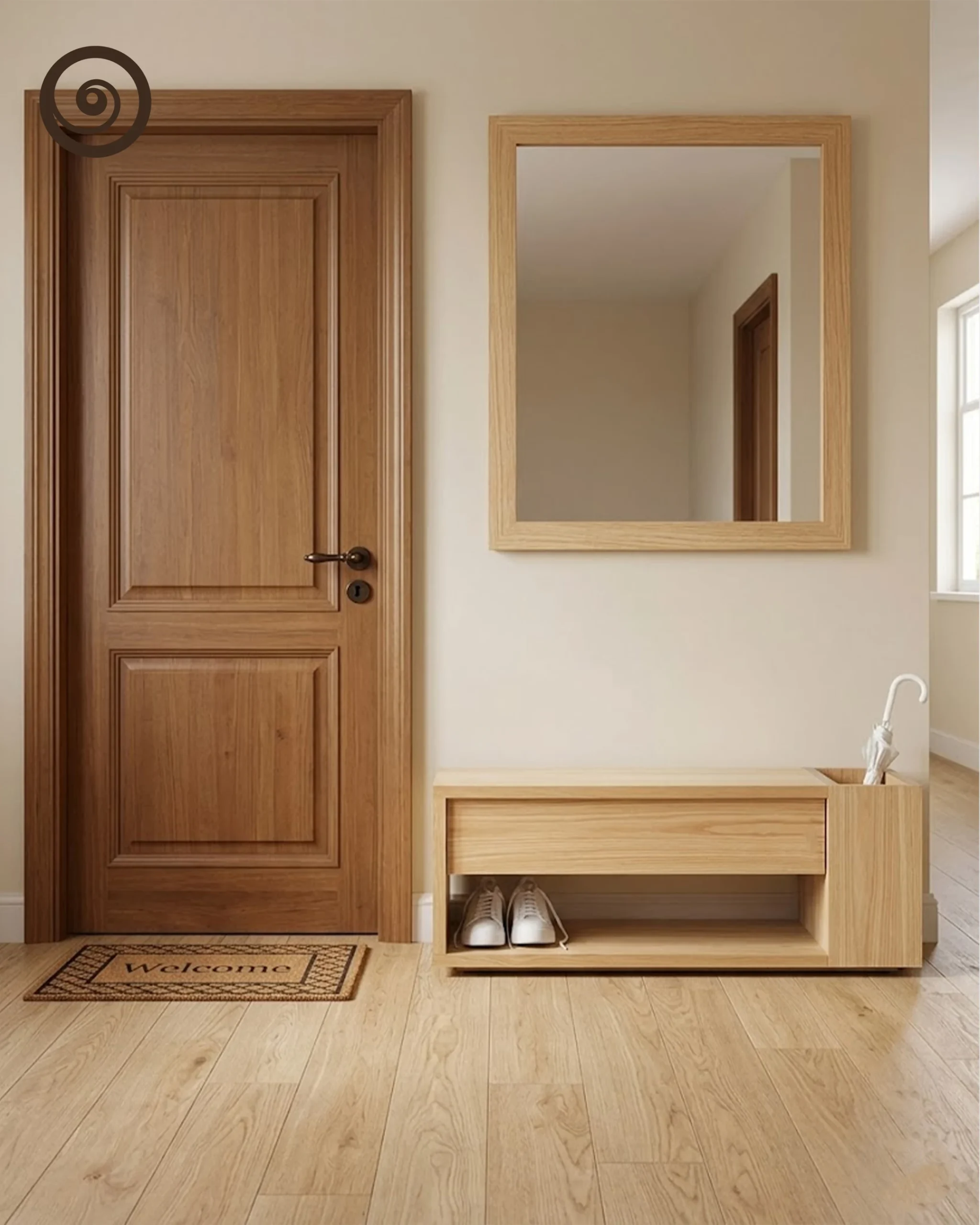 Spirala Entryway Bench And Shoes Rack - Image 3