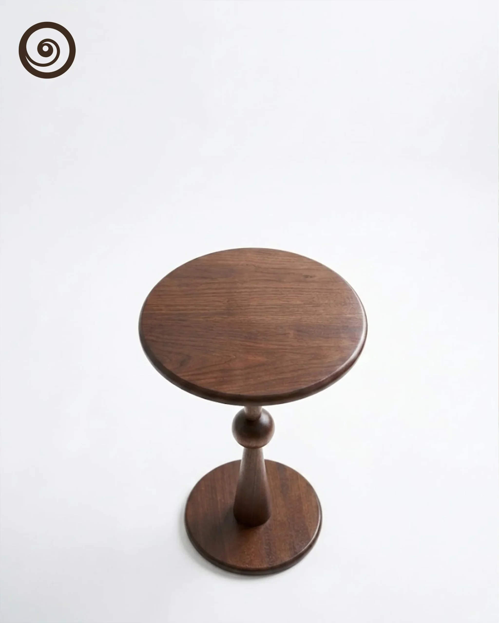 Sculptural Walnut Side Table - Image 3