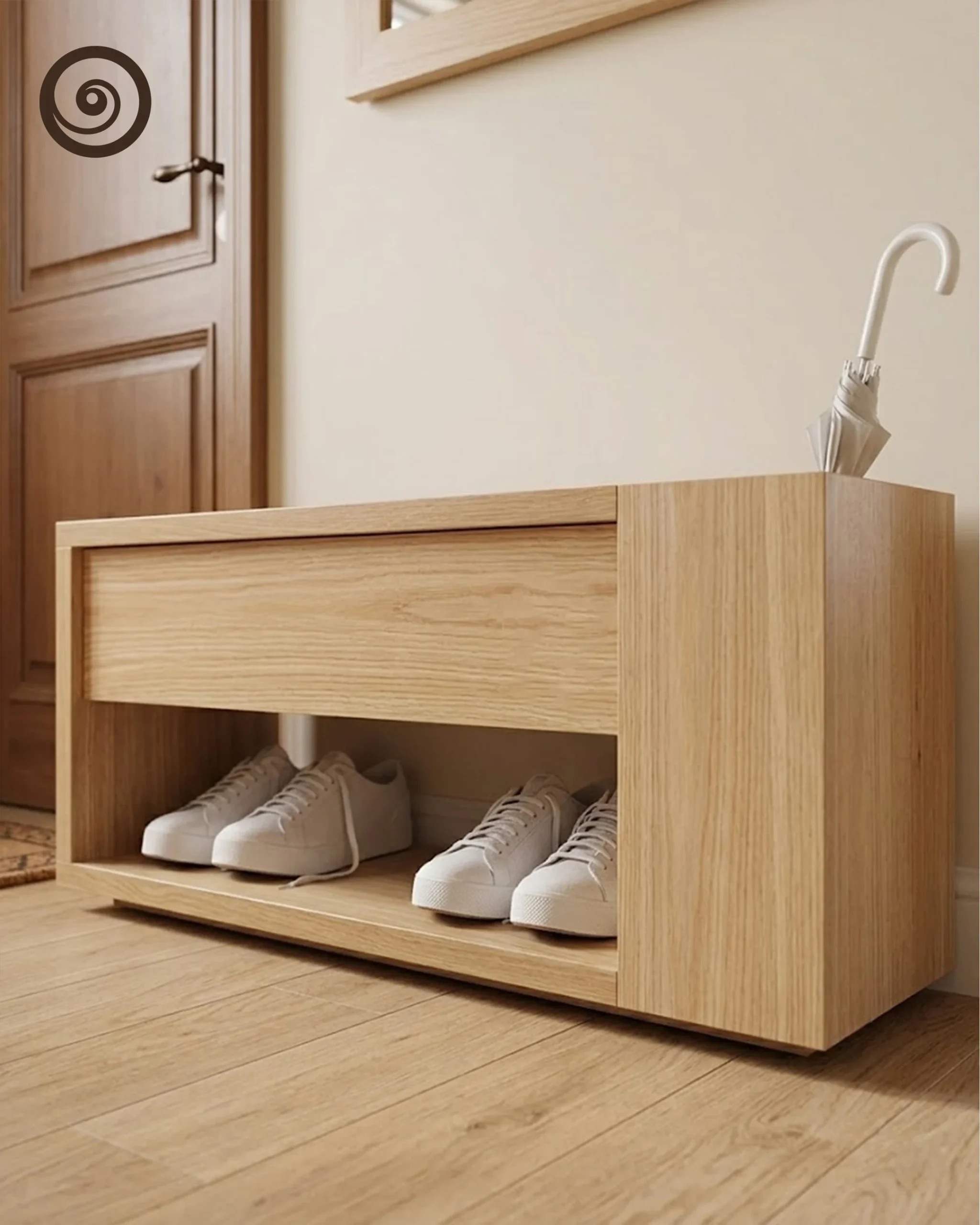 Spirala Entryway Bench And Shoes Rack - Image 2