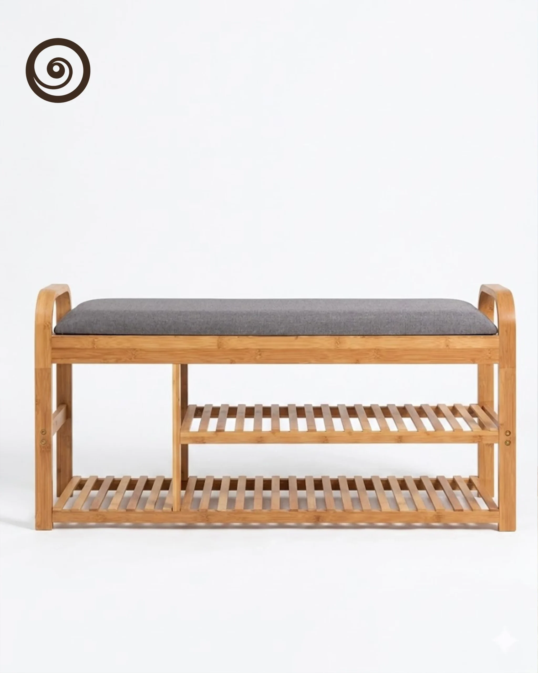 Shoe Rack Bench with Upholstered Seat - Image 3