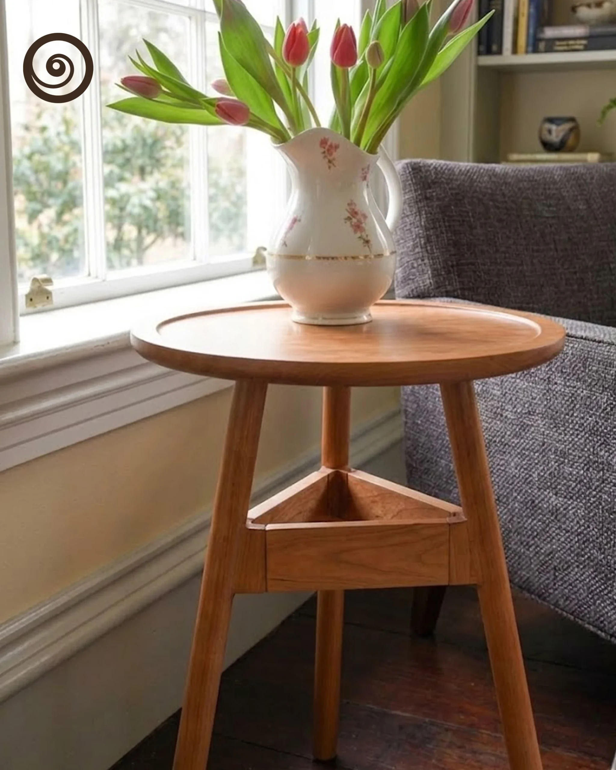 Mid-Century Tripod Occasional Table - Image 3